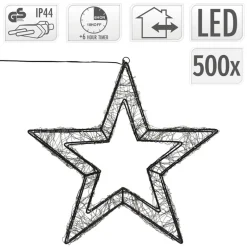 LED Weihnachtsstern 38 cm mit 500 extra-warmweißen LEDs und Timer für Innen und Außen IP44 Spritzwassergeschützt-ECD Germany