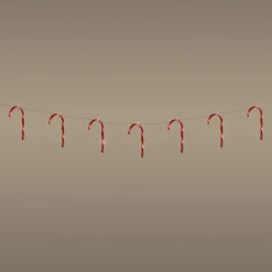 LED Zuckerstangenlichterkette 330 cm mit 28 warmweißen LEDs-ECD Germany Best