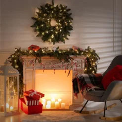 LED Zuckerstangenlichterkette 330 cm mit 28 warmweißen LEDs-ECD Germany Best