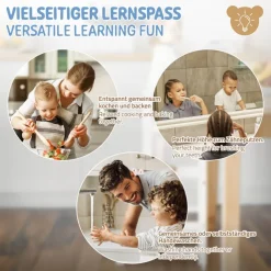 Lernturm 2in1 für Kinder ab 1 Jahr Weiß aus Holz inkl. Tafel von Joyz-ECD Germany Hot