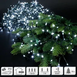 Lichterkette LED 11 m Weiß 560 LED Birnen-ECD Germany Clearance