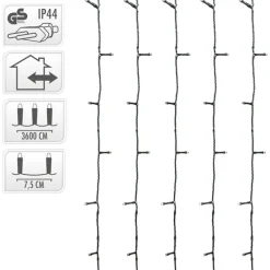 Lichterkette LED 36m warmweiß mit 480 LEDs-ECD Germany Online