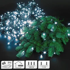 Lichterkette LED mit 720 LEDs Kaltweiß-ECD Germany Best