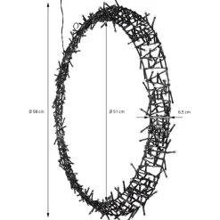 Lichterkranz 500 LEDs Warmweiß Ø 58cm IP44-ECD Germany Best
