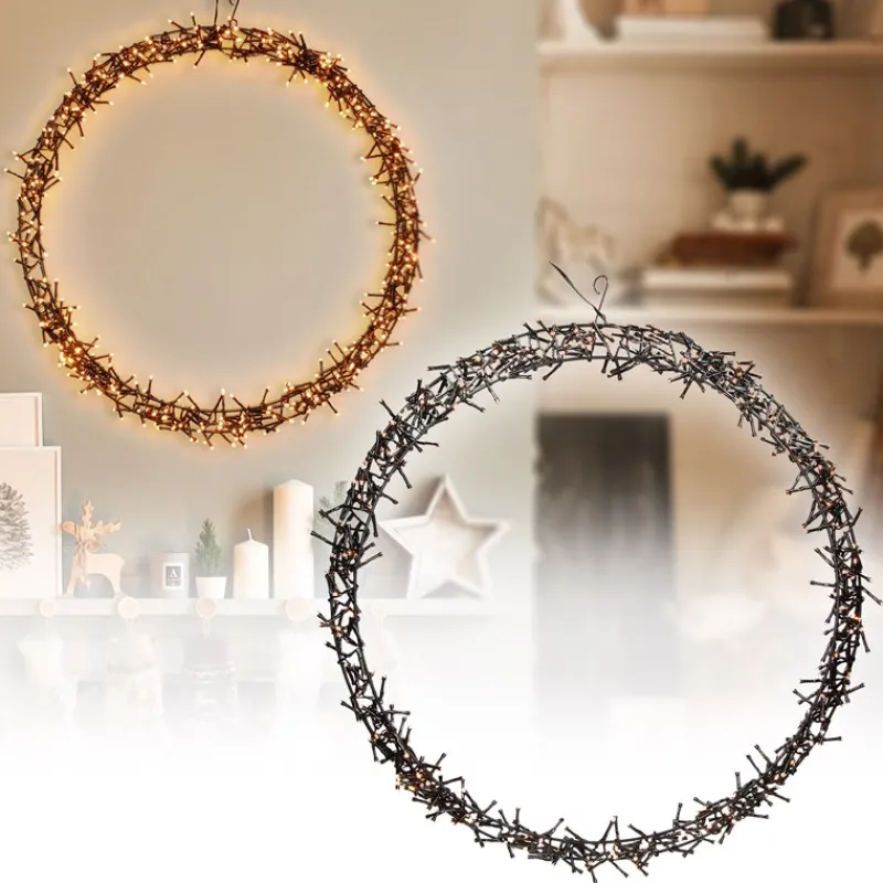 Lichterkranz 500 LEDs Warmweiß Ø 58cm IP44-ECD Germany Best