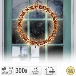 Lichterkranz 300 LEDs Warmweiß Ø 38cm IP44-ECD Germany Clearance