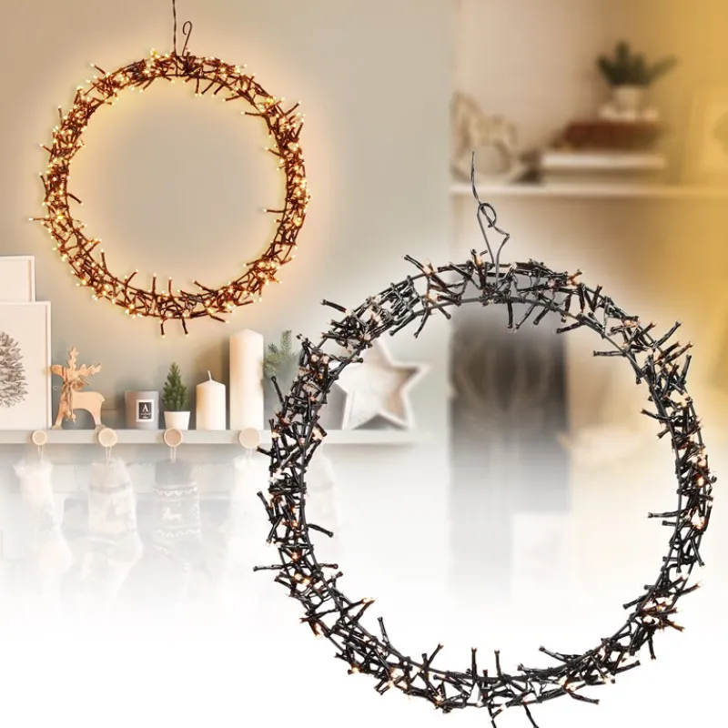 Lichterkranz 300 LEDs Warmweiß Ø 38cm IP44-ECD Germany Clearance