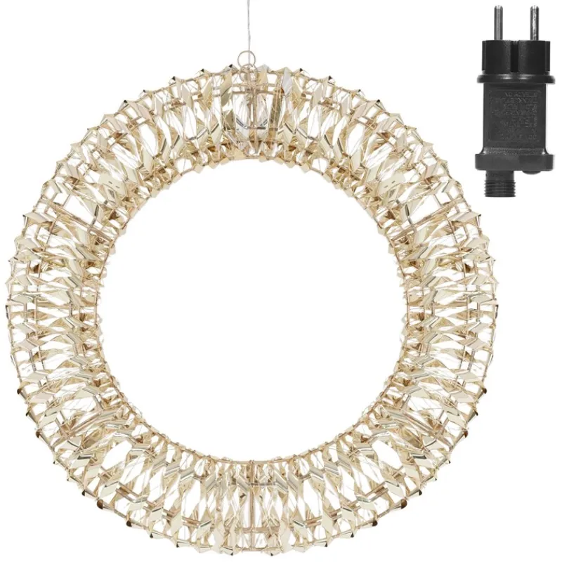 Lichterkranz für Weihnachten 38 cm warmweiß 480 LEDs IP44 Innen/Außen-ECD Germany Outlet