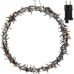 Lichterkranz für Weihnachten Ø48cm Warmweiß 400 LEDs IP44 Innen/Außen-ECD Germany Hot
