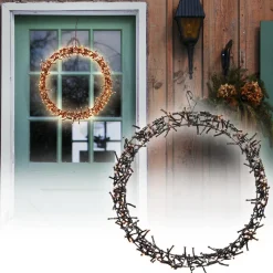 Lichterkranz für Weihnachten Ø38cm Warmweiß 300 LEDs IP44 Innen/Außen-ECD Germany Discount