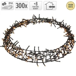 Lichterkranz für Weihnachten Ø38cm Warmweiß 300 LEDs IP44 Innen/Außen-ECD Germany Discount