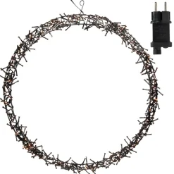 Lichterkranz für Weihnachten Ø58cm Warmweiß 500 LEDs IP44 Innen/Außen-ECD Germany New