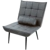 Lounge Chair aus Kunstleder Anthrazit Polstersessel mit Lendenkissen Relaxsessel ML-Design-ECD Germany Sale