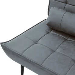 Lounge Chair aus Kunstleder Anthrazit Polstersessel mit Lendenkissen Relaxsessel ML-Design-ECD Germany Sale