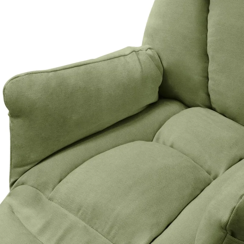 Loungesessel mit Armlehnen Grün Relaxsessel mit Leinenbezug ML-Design-ECD Germany Online