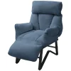 Loungesessel mit Armlehnen Blau Relaxsessel mit Leinenbezug ML-Design-ECD Germany New