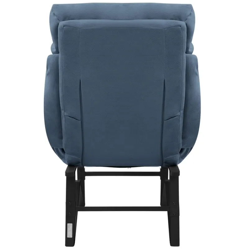 Loungesessel mit Armlehnen Blau Relaxsessel mit Leinenbezug ML-Design-ECD Germany New