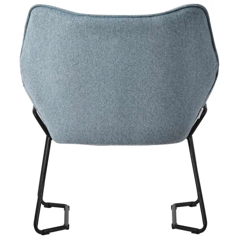 Loungesessel mit Armlehnen Blau Relaxsessel mit Leinenbezug ML-Design-ECD Germany