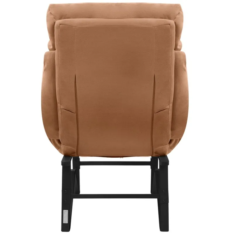 Loungesessel mit Armlehnen Braun Relaxsessel mit Leinenbezug ML-Design-ECD Germany New