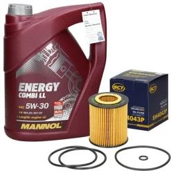 Ölwechselset mit Mannol Combi LL 5W-30 5L, Opel Vectra C, Fiat Croma-ECD Germany Clearance