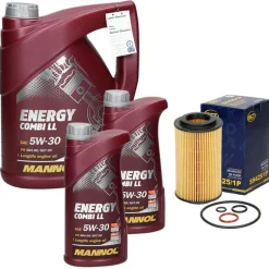 Ölwechselset mit Mannol Energy Combi LL 5W-30 7L, BMW 3 (E46), Mercedes-Benz C-Klasse (W202)-ECD Germany Discount