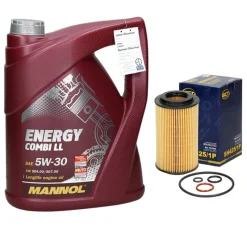 Ölwechselset mit Mannol Energy Combi LL 5W-30 5L, BMW 3er (E46), Opel Astra G, uvm.-ECD Germany Clearance