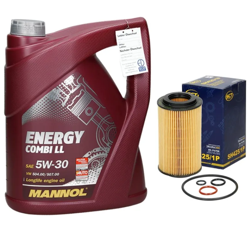 Ölwechselset mit Mannol Energy Combi LL 5W-30 5L, BMW 3er (E46), Opel Astra G, uvm.-ECD Germany Clearance