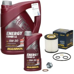 Ölwechselset mit Mannol Energy Combi LL 5W-30 6L, BMW 1er (E81)-ECD Germany Discount