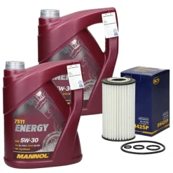 Ölwechselset mit Mannol Energy API SN/CH-4 5W-30 10L Chrysler Crossfire Mercedes-Benz C-Klasse (W202)-ECD Germany Discount