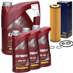 Ölwechselset mit Mannol Energy Combi LL 5W-30 8L, Mercedes Benz C-Klasse (W203)-ECD Germany New