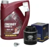 Ölwechselset mit Mannol Motoröl Combi LL 5W-30 5L, VAG-ECD Germany Online