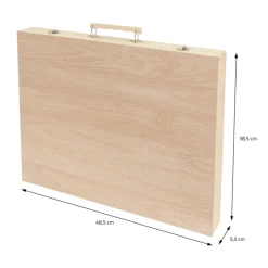 Malset 220-Teilig im Holzkoffer mit Filzstiften, Wachsmalstiften, Ölpastellkreide, Buntstiften und Wasserfarben-ECD Germany Sale