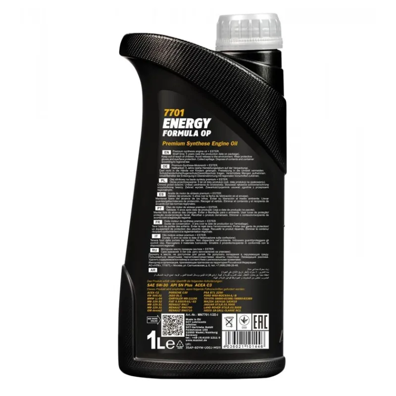 Mannol Motoröl 7701 OEM-ECD Germany New