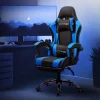Massage Gaming Stuhl Schwarz/Blau aus PU-Leder ML-Design-ECD Germany
