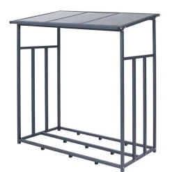 Metall Kaminholzregal 143x145x70 cm Anthrazit ML-Design-ECD Germany