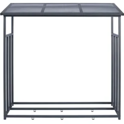 Metall Kaminholzregal 143x145x70 cm Anthrazit ML-Design-ECD Germany