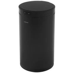 Mülleimer mit Sensor 30L rund aus Stahl Schwarz matt Automatisches Öffnen & Schließen ML-Design-ECD Germany Hot