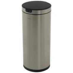 Mülleimer mit Sensor 40L rund aus Edelstahl, Silber, Automatisches Öffnen & Schließen ML-Design-ECD Germany Sale