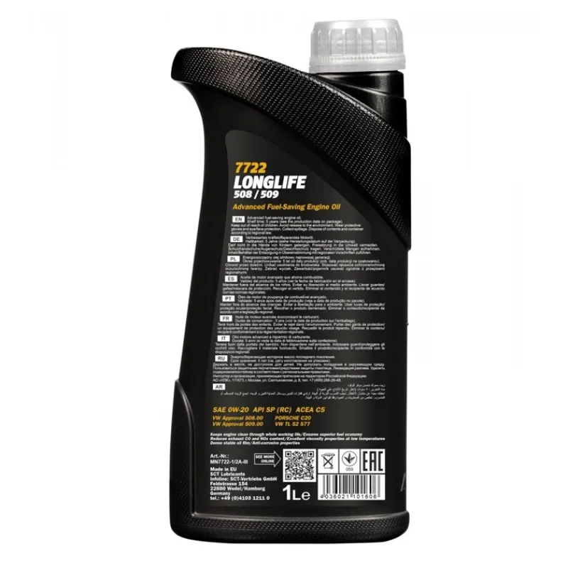 Motoröl Mannol MN Longlife 508/509 0W-20-ECD Germany Best