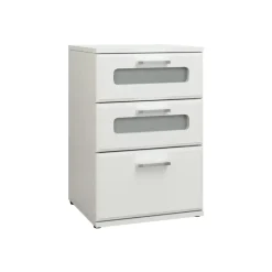 Nachttisch mit drei Schubladen 40x60x38 cm Weiß aus Holz ML-Design-ECD Germany Discount