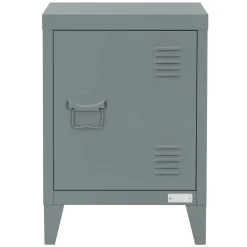 Nachttisch 40x30x58 cm Anthrazit aus Stahl mit verstellbarer Regalboden ML Design-ECD Germany