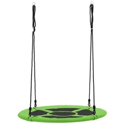 Nestschaukel für Kinder Ø100 cm Grün/Schwarz aus Polyester-ECD Germany