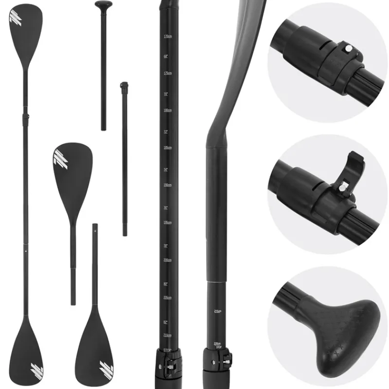 Paddel 2 in 1 für Stand Up Paddle SUP Board imn Schwarz aus Aluminium-ECD Germany Online