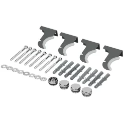 Paneelheizkörper Einlagig 600x300 mm Anthrazit mit Wand Anschlussgarnitur ML-Design-ECD Germany Hot