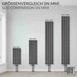 Paneelheizkörper Einlagig 600x300 mm Anthrazit ML-Design-ECD Germany