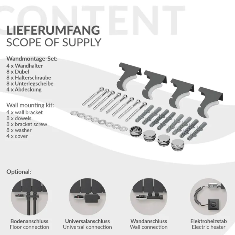 Paneelheizkörper Einlagig 600x300 mm Anthrazit ML-Design-ECD Germany