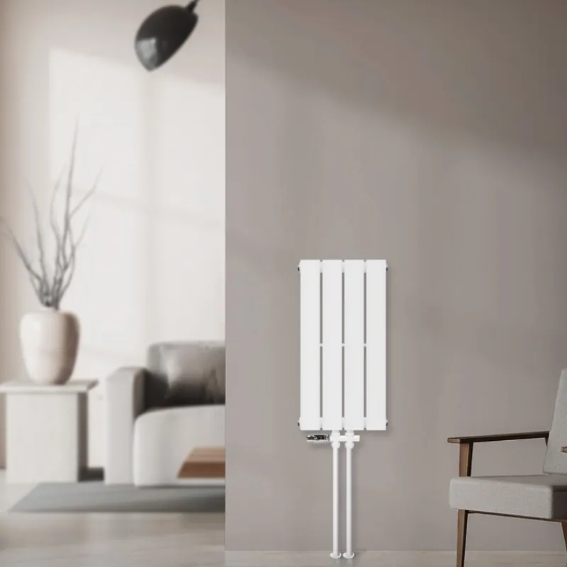 Paneelheizkörper Einlagig 300x600 mm Weiß mit Boden Anschlussgarnitur ML-Design-ECD Germany Hot