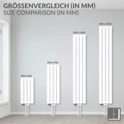 Paneelheizkörper Einlagig 300x600 mm Weiß ML-Design-ECD Germany Hot