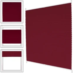 Plissee Bordeaux 55x200 cm inkl. Befestigungsmaterial-ECD Germany Discount