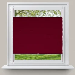 Plissee Bordeaux 55x200 cm inkl. Befestigungsmaterial-ECD Germany Discount